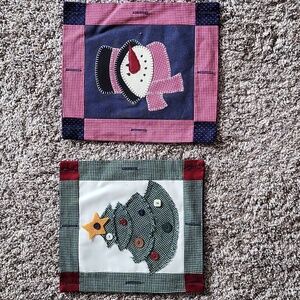 Festive Holiday Decor Set with Christmas Tree and Snowman